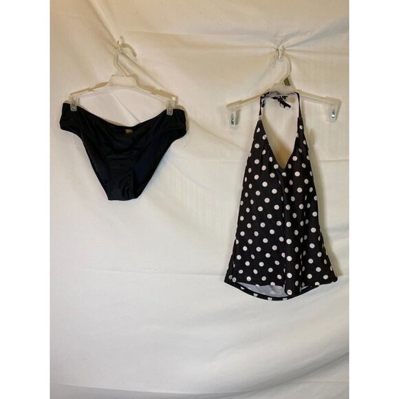 Bobbie Brooks Other - NEW NWT BOBBIE BROOKS SWIMSUIT 2 PIECE BIKINI SIZE 16 BLACK WHITE WOMENS